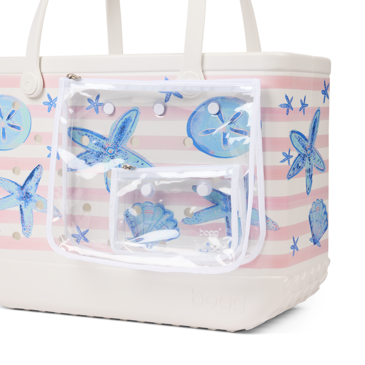 Original Bag - Pink Stripes & Blue Shells